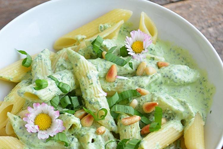 Pâtes au chèvre et à l'ail sauvage - recettes