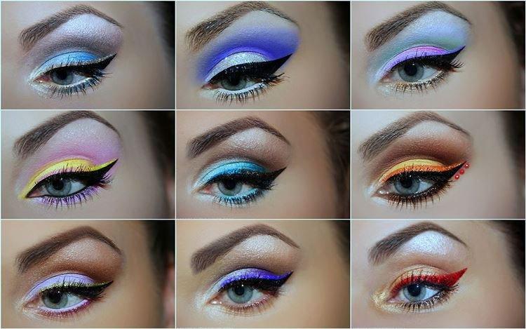 Eyeliner coloré - Maquillage yeux bleus
