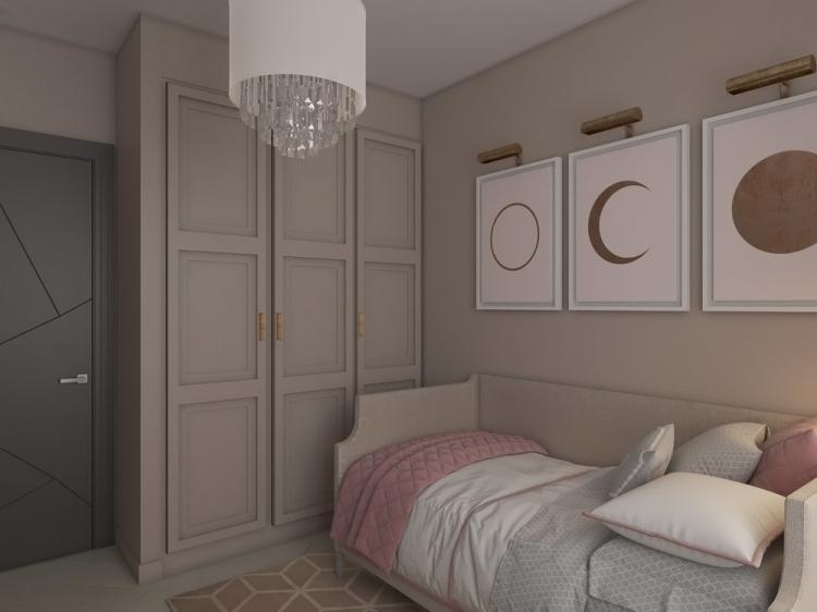 Petite chambre d'enfant pour une fille - design d'intérieur