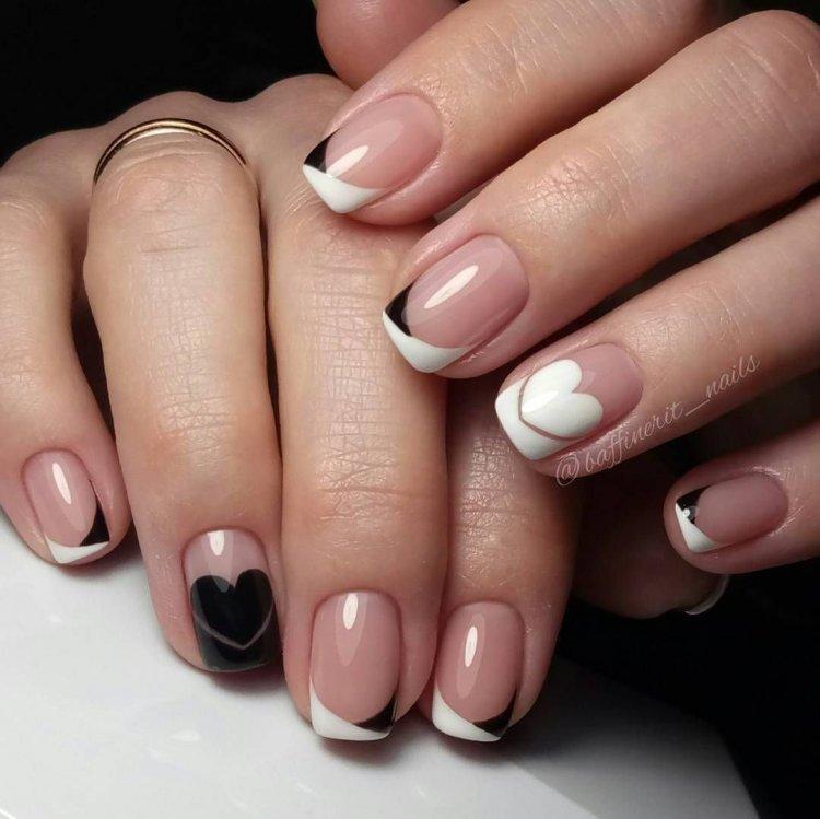 Français pour les ongles courts 2020 - photo de manucure