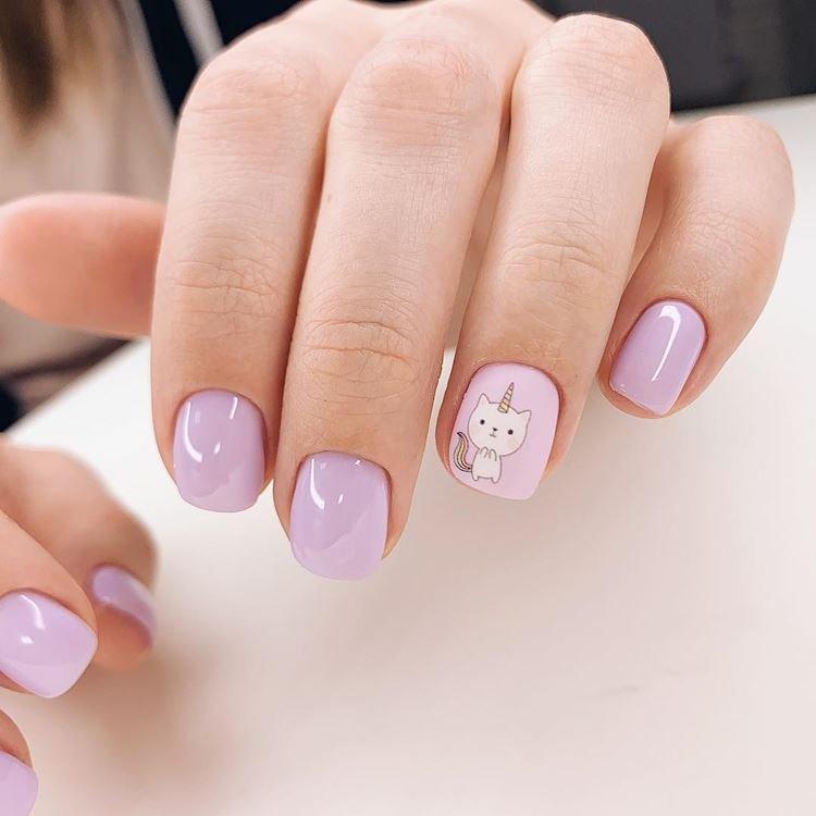 Manucure pour ongles courts 2020 - Couleurs délicates