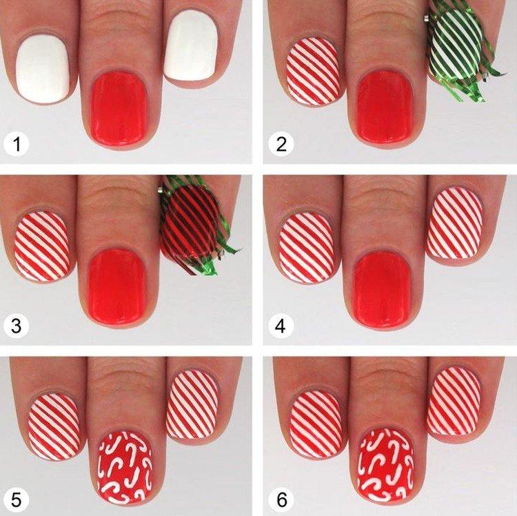 Manucure rouge pour ongles courts 2020