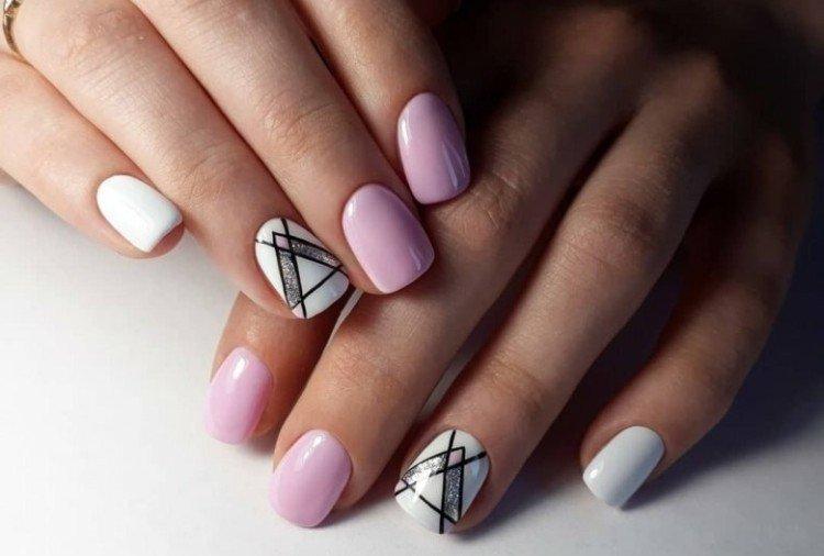 Géométrie et abstraction - Manucure pour ongles courts 2021