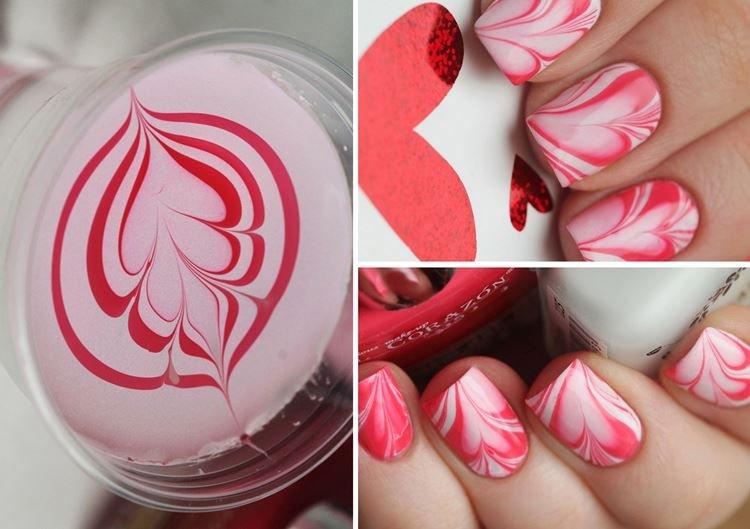 Manucure rouge pour ongles courts