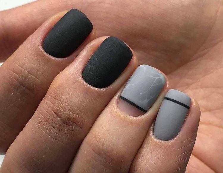 Manucure mate pour ongles courts