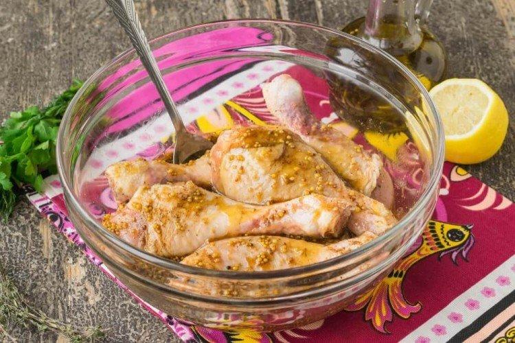 Marinade pour poulet à la moutarde au four - recettes