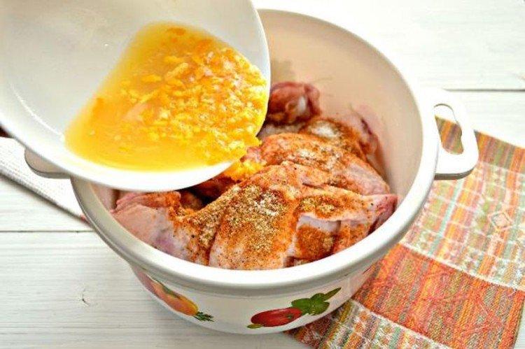 Marinade de poulet au four à l'orange - recettes