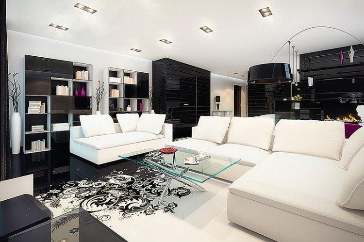 Sols 3D autonivelants dans le salon - photo