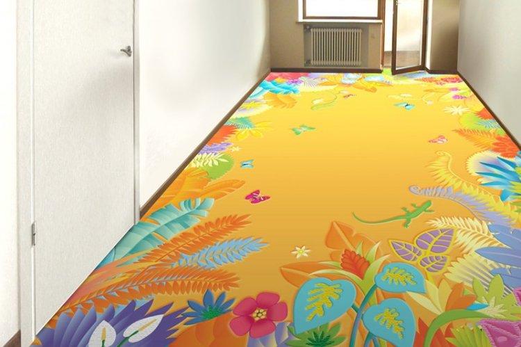 Sols 3D autonivelants dans la chambre des enfants - photo