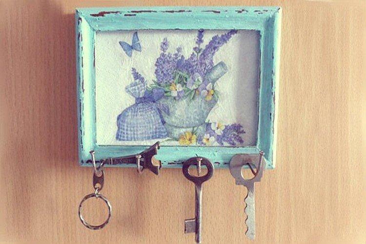 Garde-clés à partir d'un cadre photo - Garde-clés mural bricolage pour le couloir