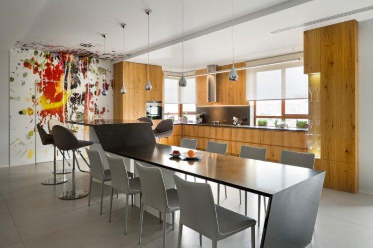 Plafonds tendus mats dans la cuisine