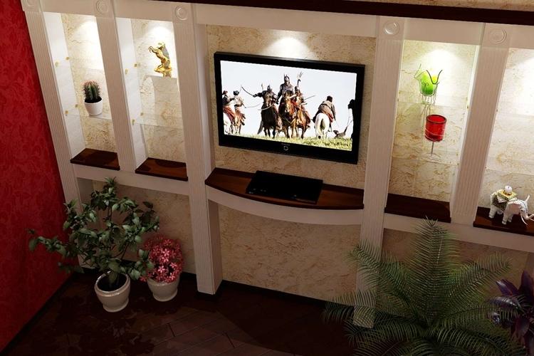 Niche en plaques de plâtre pour TV - photo