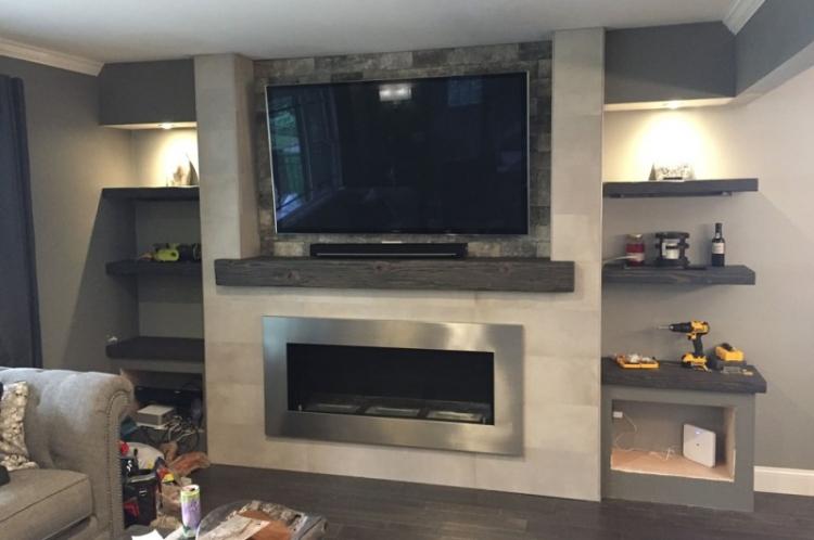 Niche en plaques de plâtre pour TV - photo