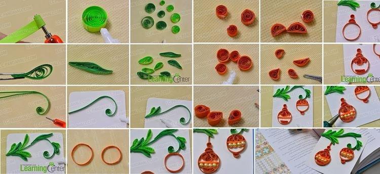 Bricolage carte du Nouvel An en utilisant la technique du quilling