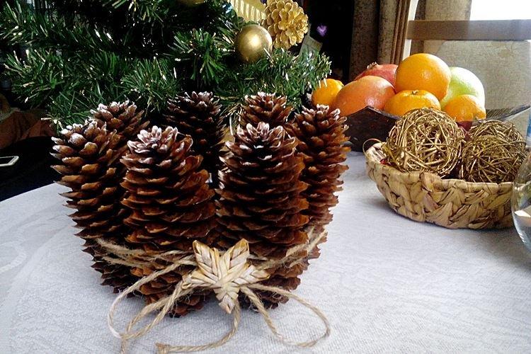 Artisanat du Nouvel An à partir de cônes pour enfants - photos et idées