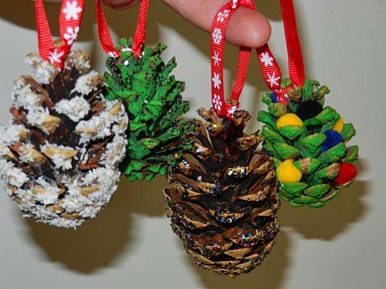 Artisanat du Nouvel An à partir de cônes pour enfants - photos et idées