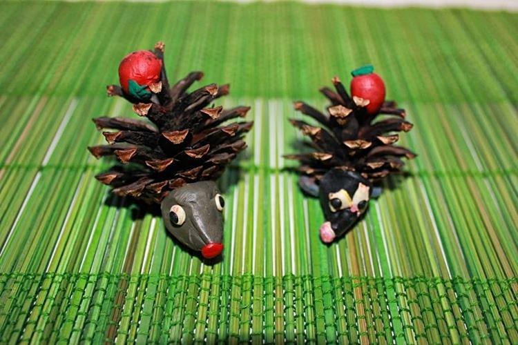 Artisanat du Nouvel An à partir de cônes pour enfants - photos et idées