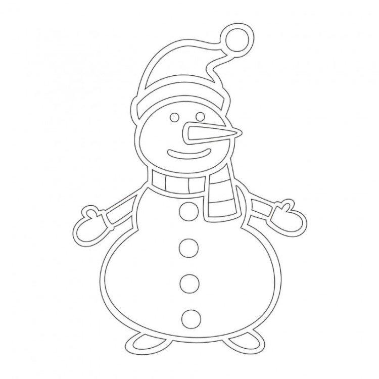 Bonhomme de neige - Pochoirs Nouvel An 2021