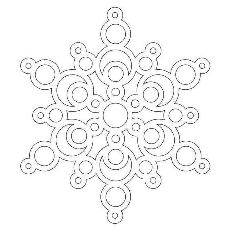 Flocon de neige - Pochoirs Nouvel An 2021