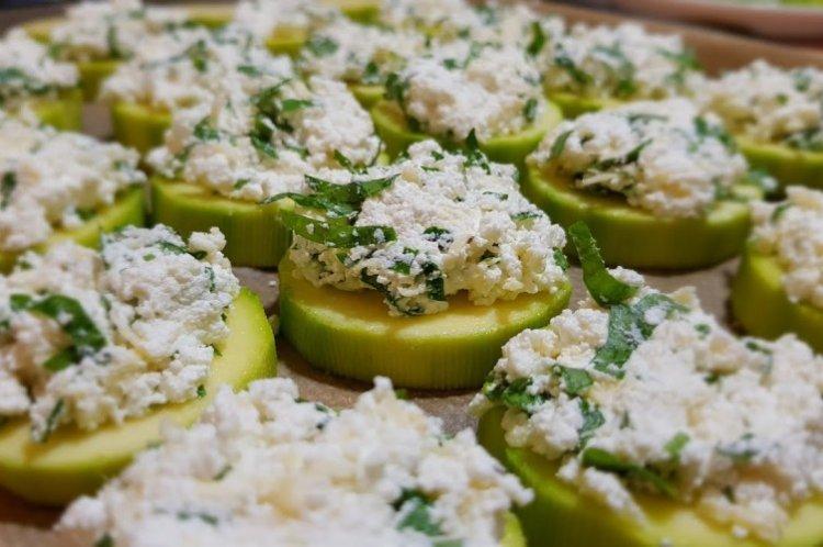 Courgettes au fromage blanc - Recettes de collations du Nouvel An