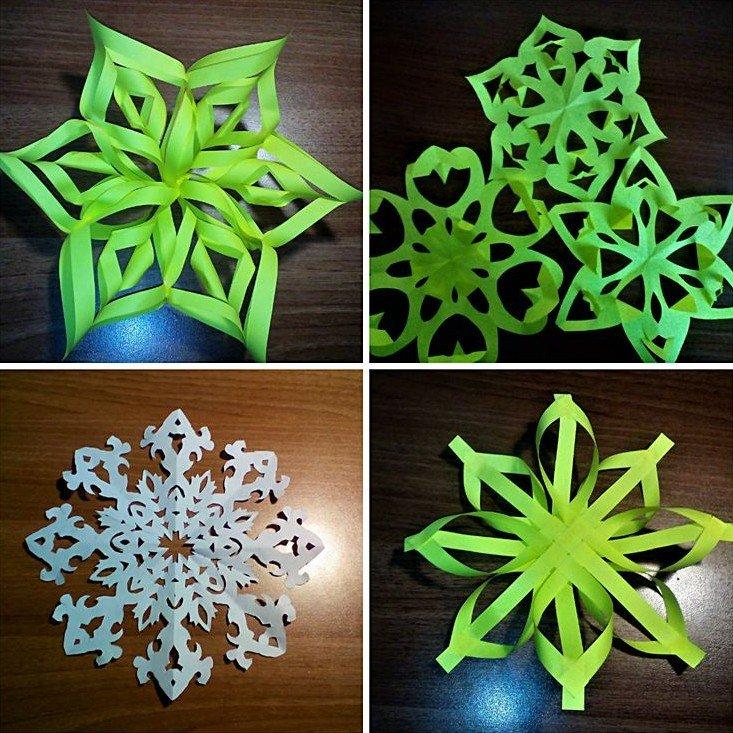 Flocon de neige en papier volumétrique DIY - photos et idées