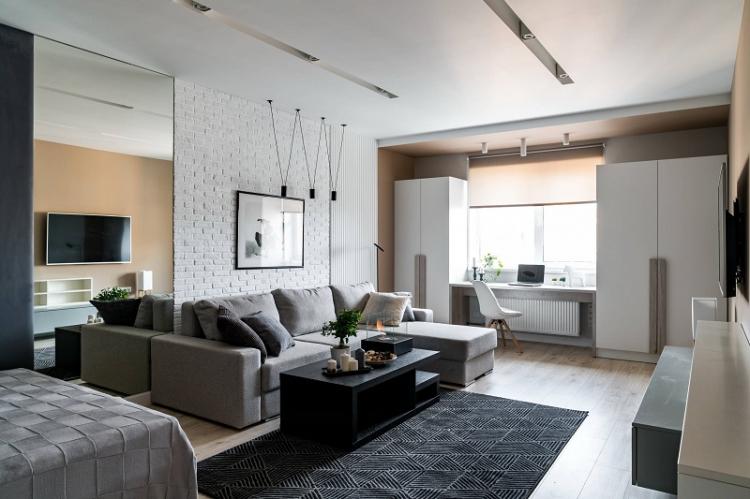 Papier peint pour le salon dans un style scandinave