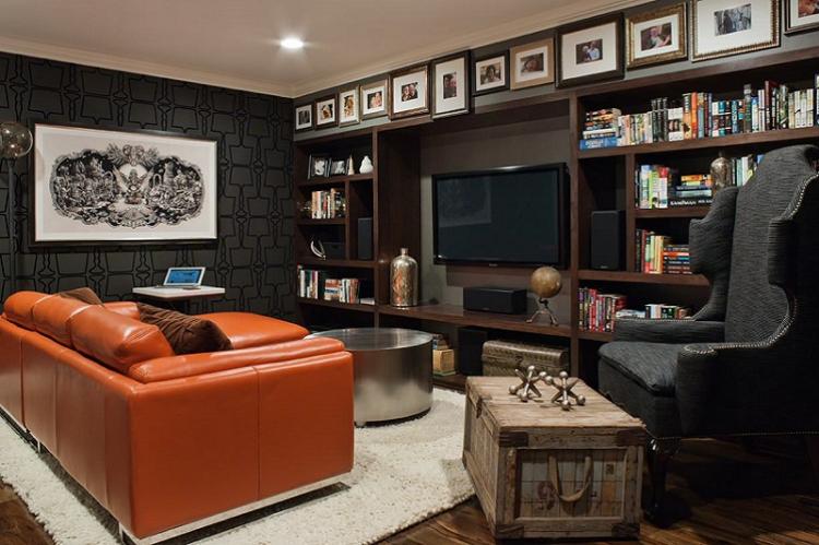 Noir - Couleur de papier peint pour le salon