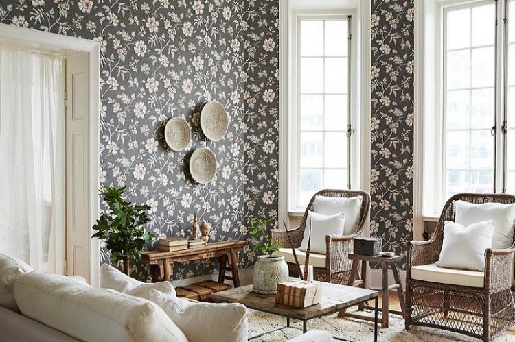 Noir - Couleur de papier peint pour le salon