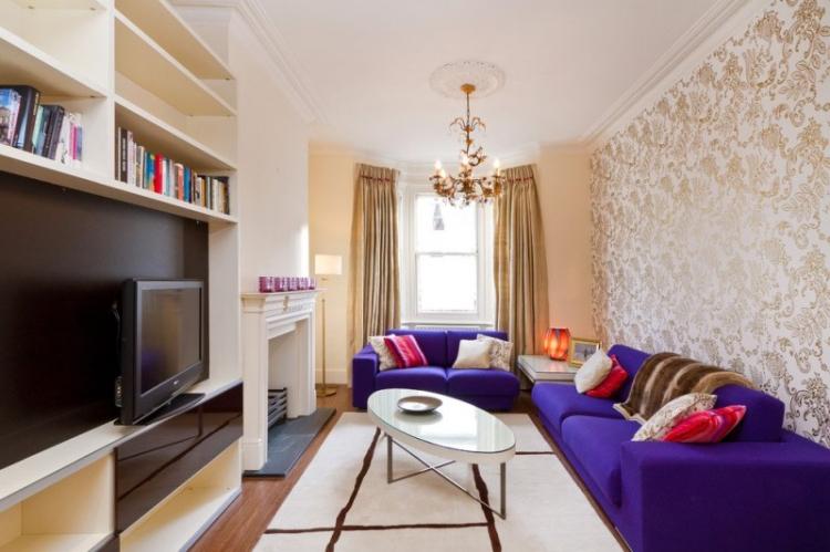 Papier peint pour le salon - photos et idées