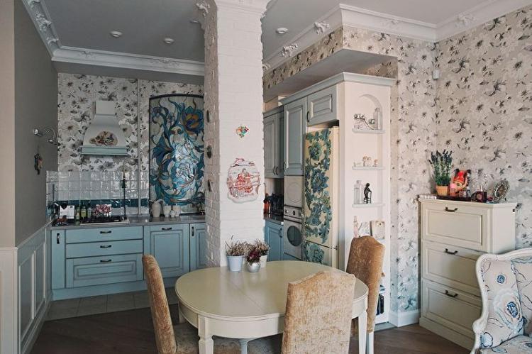 Papier peint pour la cuisine dans le style provençal