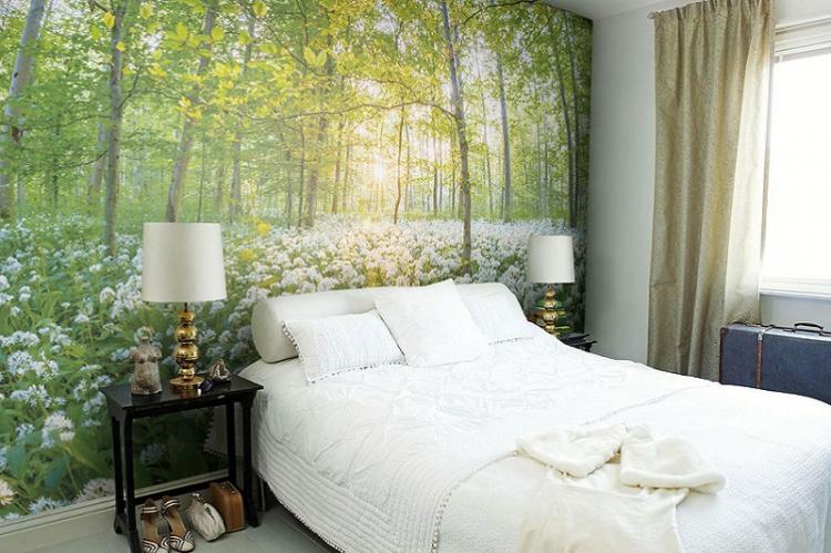 Papier peint photo à l'intérieur de la chambre