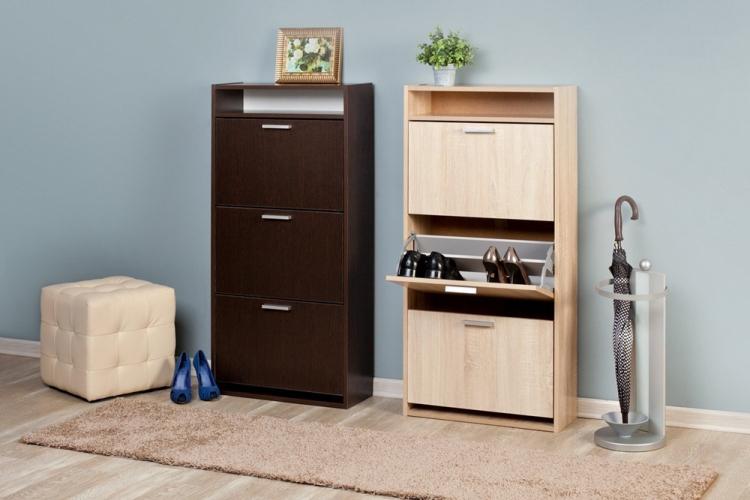 Étagère à chaussures dans le couloir - idées de photos