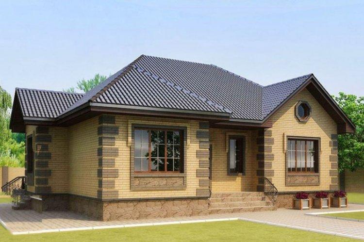 Maisons en briques à un étage - projets et photos