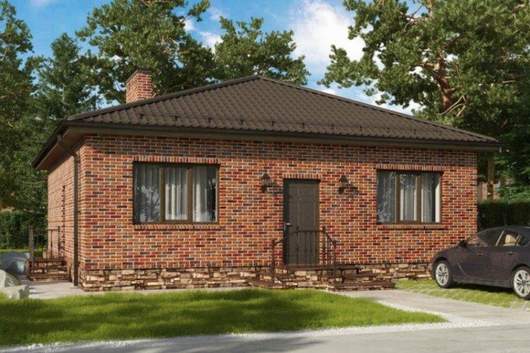 Maisons en briques à un étage - projets et photos