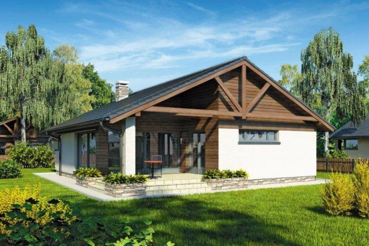 Maisons à un étage avec terrasse - projets et photos