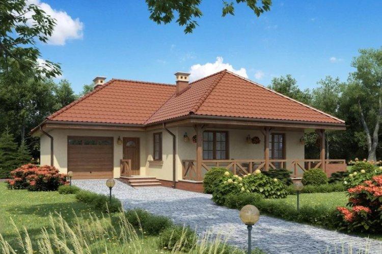 Maisons à un étage avec terrasse - projets et photos