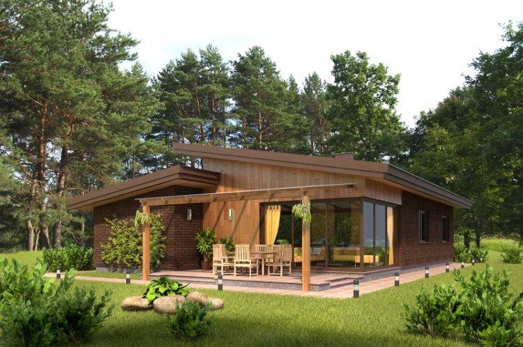 Maison de style chalet de plain-pied - projets et photos