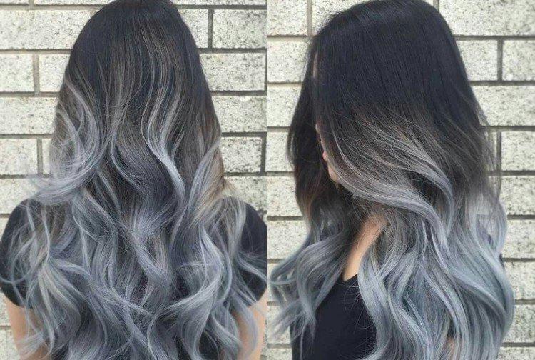 Ombre de cendre pour cheveux foncés