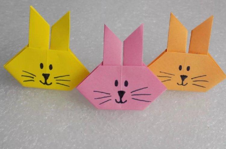 Lapin en papier - diagrammes en origami pour débutants