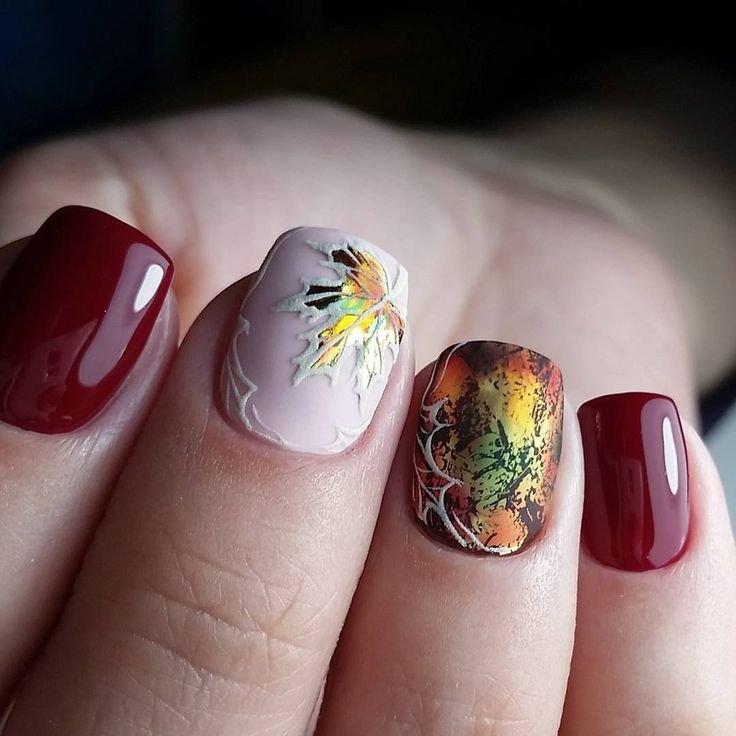 Manucure d'automne 2020 pour ongles courts - photo