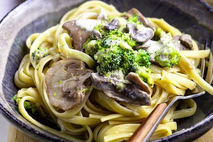 Pâtes végétariennes aux champignons - recettes