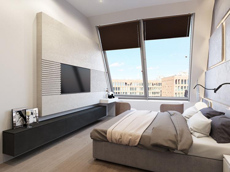 Penthouse dans le complexe résidentiel Sadovye Kvartaly - design d'intérieur