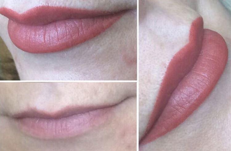 Maquillage permanent des lèvres - photos avant et après