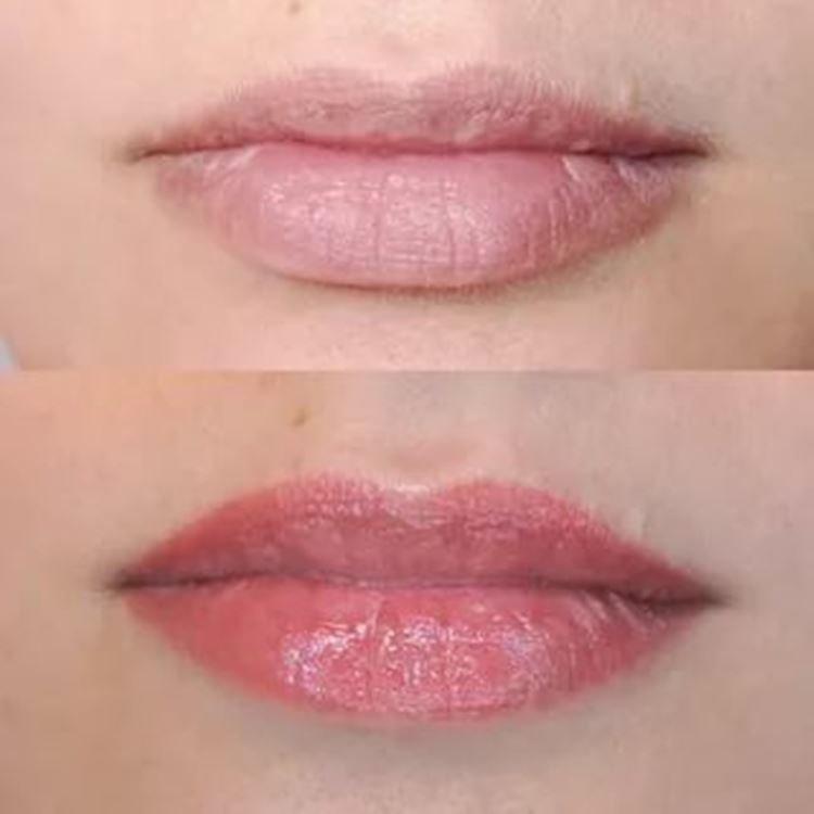 Maquillage permanent des lèvres - photos avant et après
