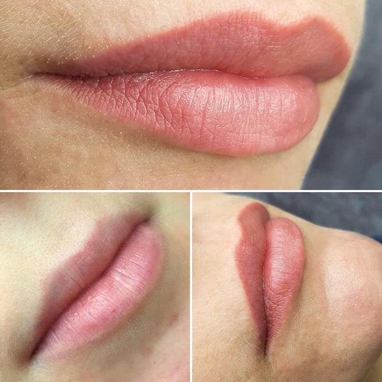 Maquillage permanent des lèvres - photos avant et après