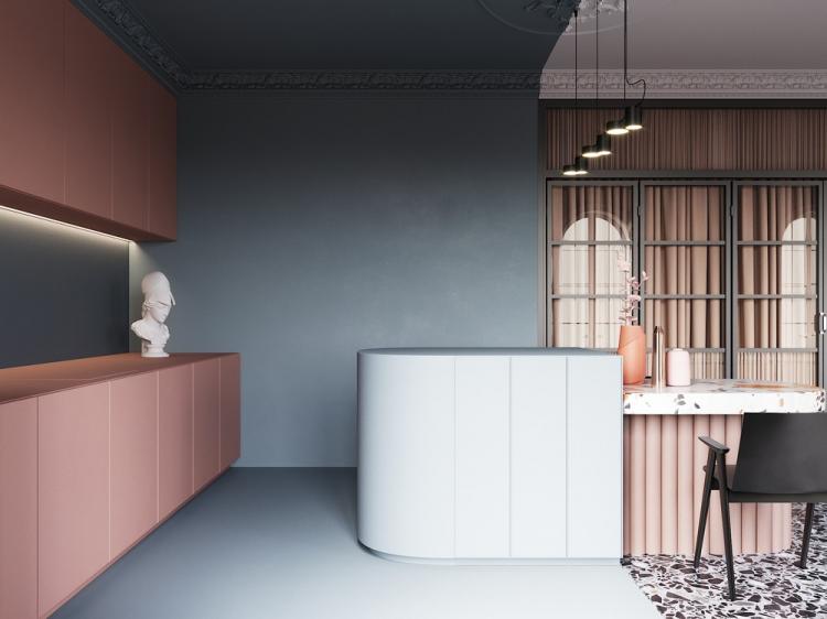 Rose & Bleu : Projet d'aménagement cuisine-salon