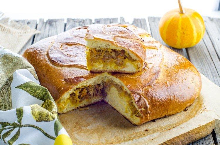 Tarte au chou sur kéfir aigre au four - recettes