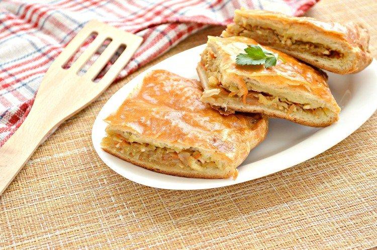 Tarte au chou et oignons verts au four - recettes