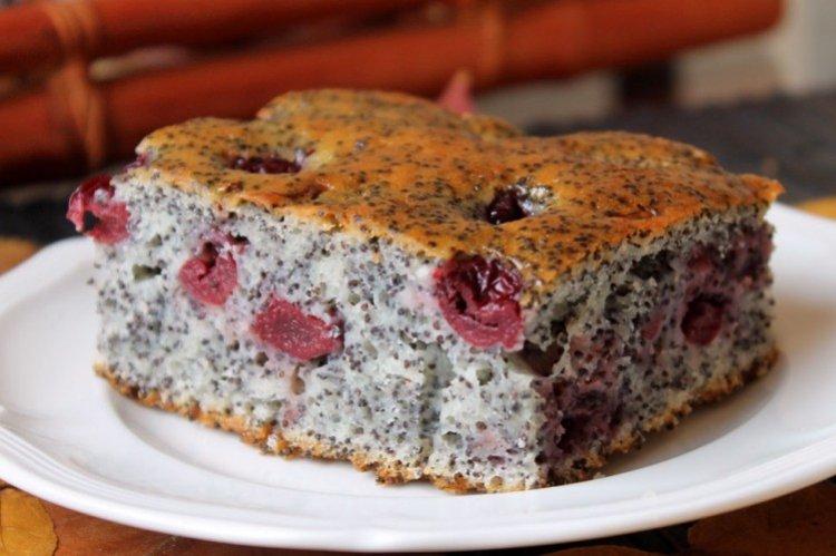 Tarte aux cerises pavot - recettes