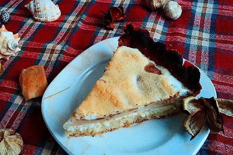 Tarte sablée au fromage cottage-pommes - les recettes pas à pas